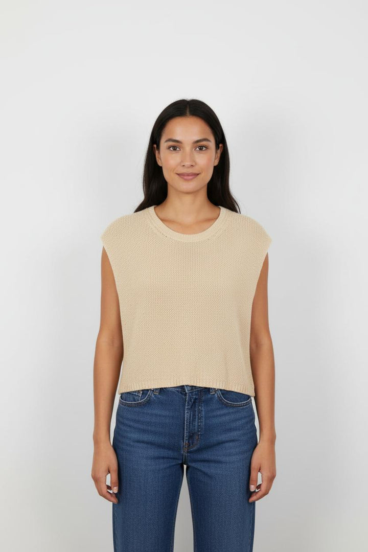 Pull en maille beige - Taille S/36