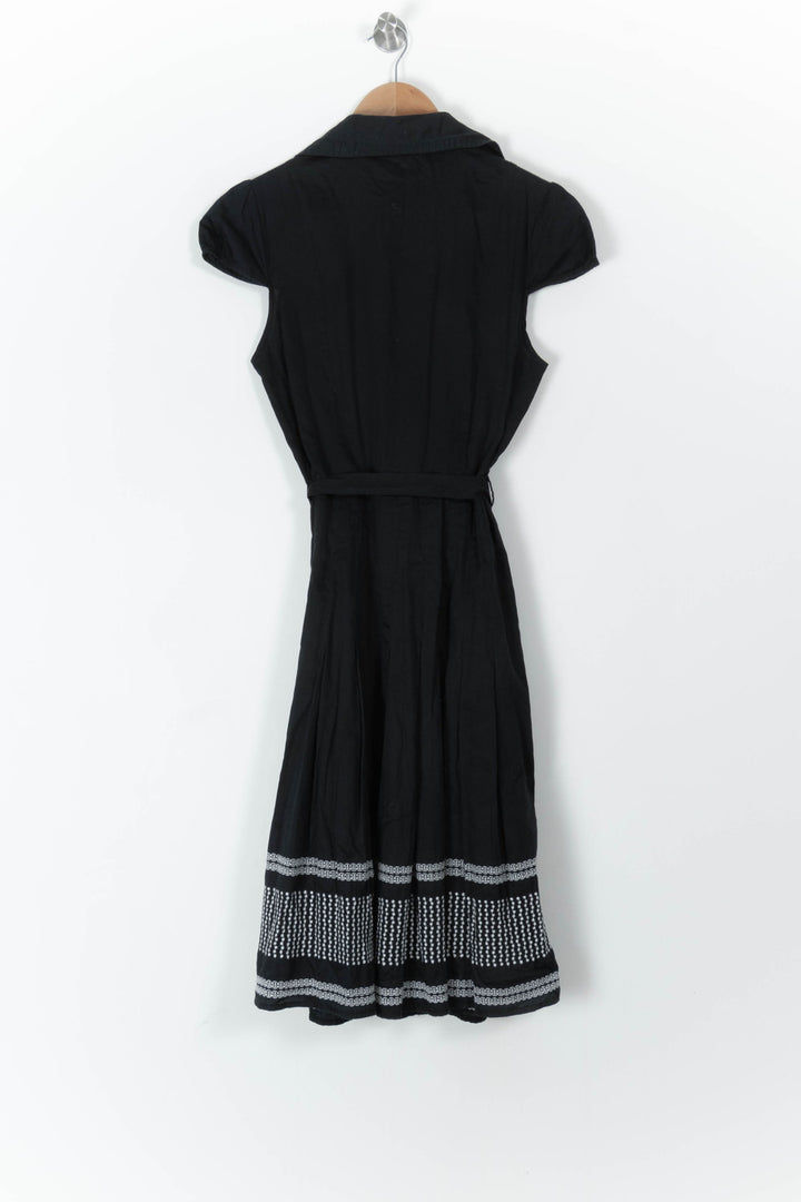 Robe longue noire et blanche - Taille M/38 de la marque Caroll | PARAD43520 - Vendu par Paradigme - Image 4