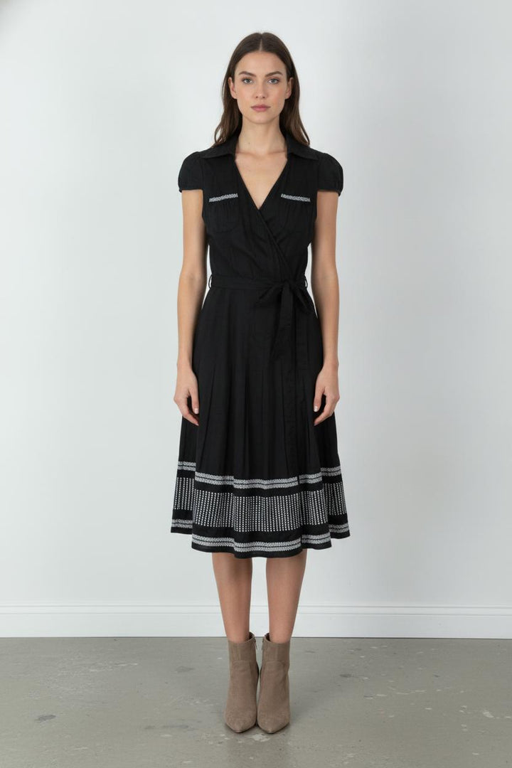 Robe longue noire et blanche - Taille M/38 de la marque Caroll | PARAD43520 - Vendu par Paradigme - Image 1