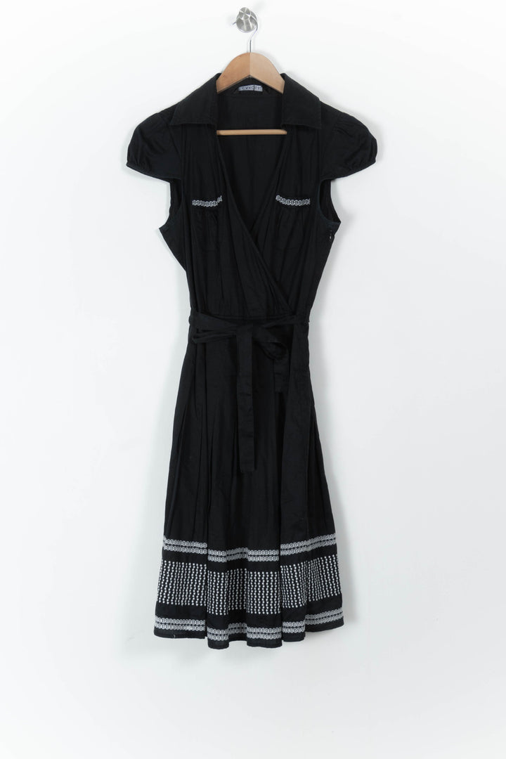 Robe longue noire et blanche - Taille M/38 de la marque Caroll | PARAD43520 - Vendu par Paradigme - Image 2
