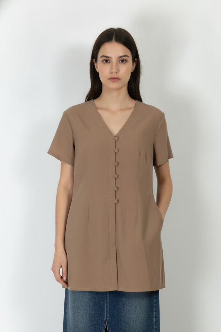 Blouse Marron - Taille M/38 de la marque Gerard Darel | PARAD43533 - Vendu par Paradigme - Image 1