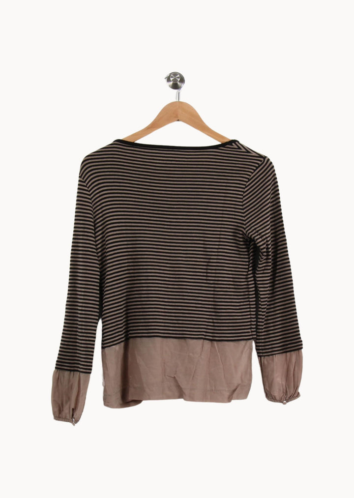 Cardigan Marron et Noir - Taille M/38 de la marque Caroll | PARAD43535 - Vendu par Paradigme - Image 4