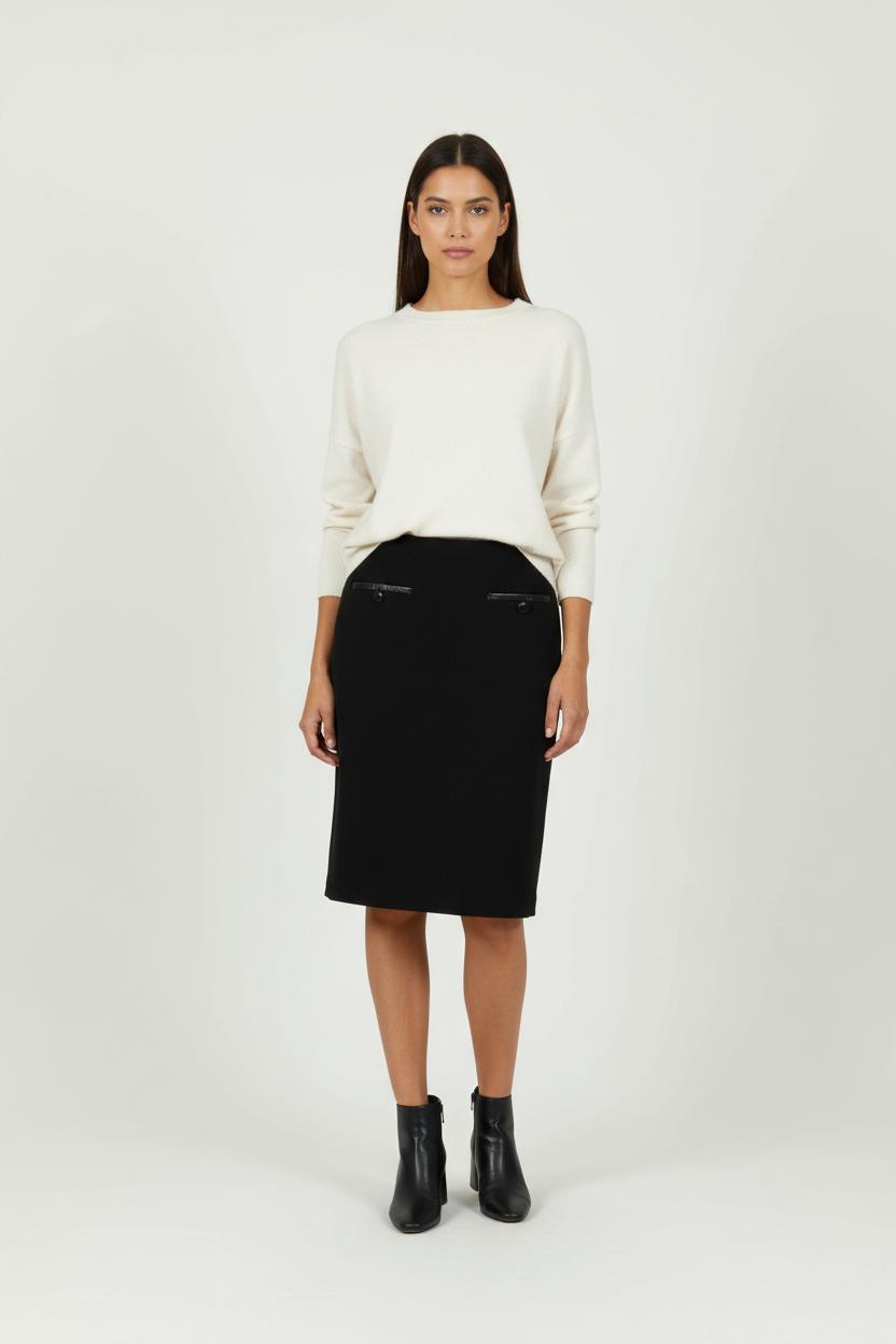 Jupe Droite Noire - Taille XL/42 de la marque Maison 123 | PARAD43539 - Vendu par Paradigme - Image 1