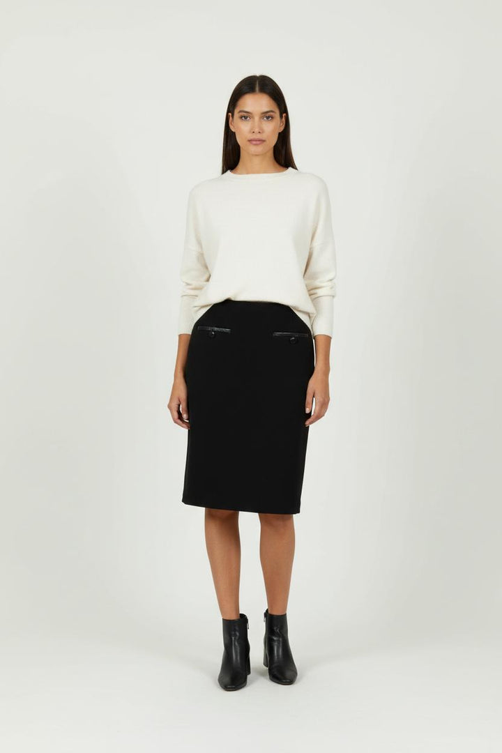 Jupe Droite Noire - Taille XL/42 de la marque Maison 123 | PARAD43539 - Vendu par Paradigme - Image 1