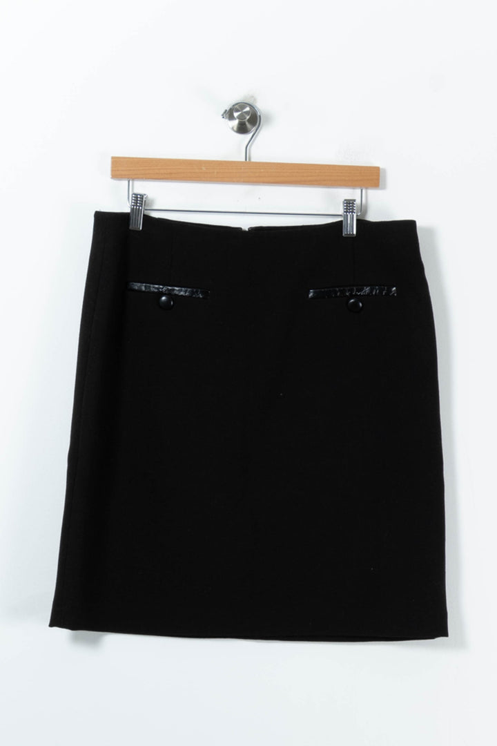 Jupe Droite Noire - Taille XL/42 de la marque Maison 123 | PARAD43539 - Vendu par Paradigme - Image 2
