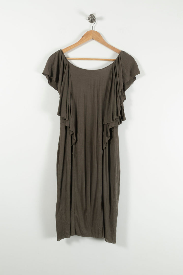 Robe verte/marron - Taille M/38 de la marque Filippa K | PARAD43560 - Vendu par Paradigme - Image 4