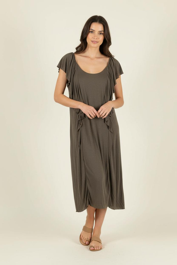 Robe verte/marron - Taille M/38 de la marque Filippa K | PARAD43560 - Vendu par Paradigme - Image 1