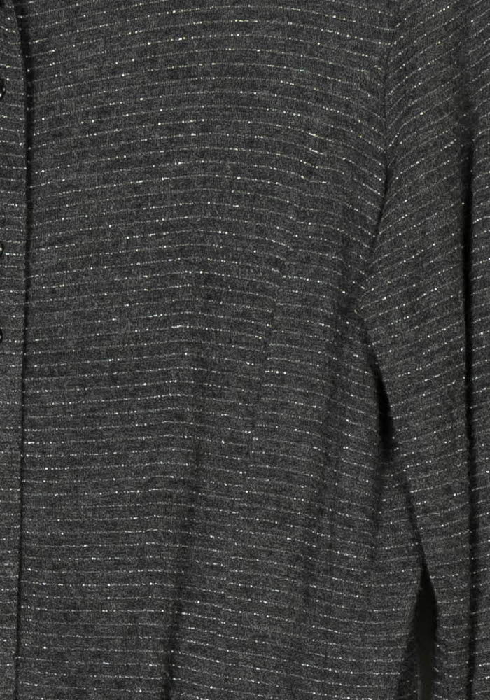 Cardigan gris rayé - Taille L/40 de la marque One Step | PARAD43563 - Vendu par Paradigme - Image 3