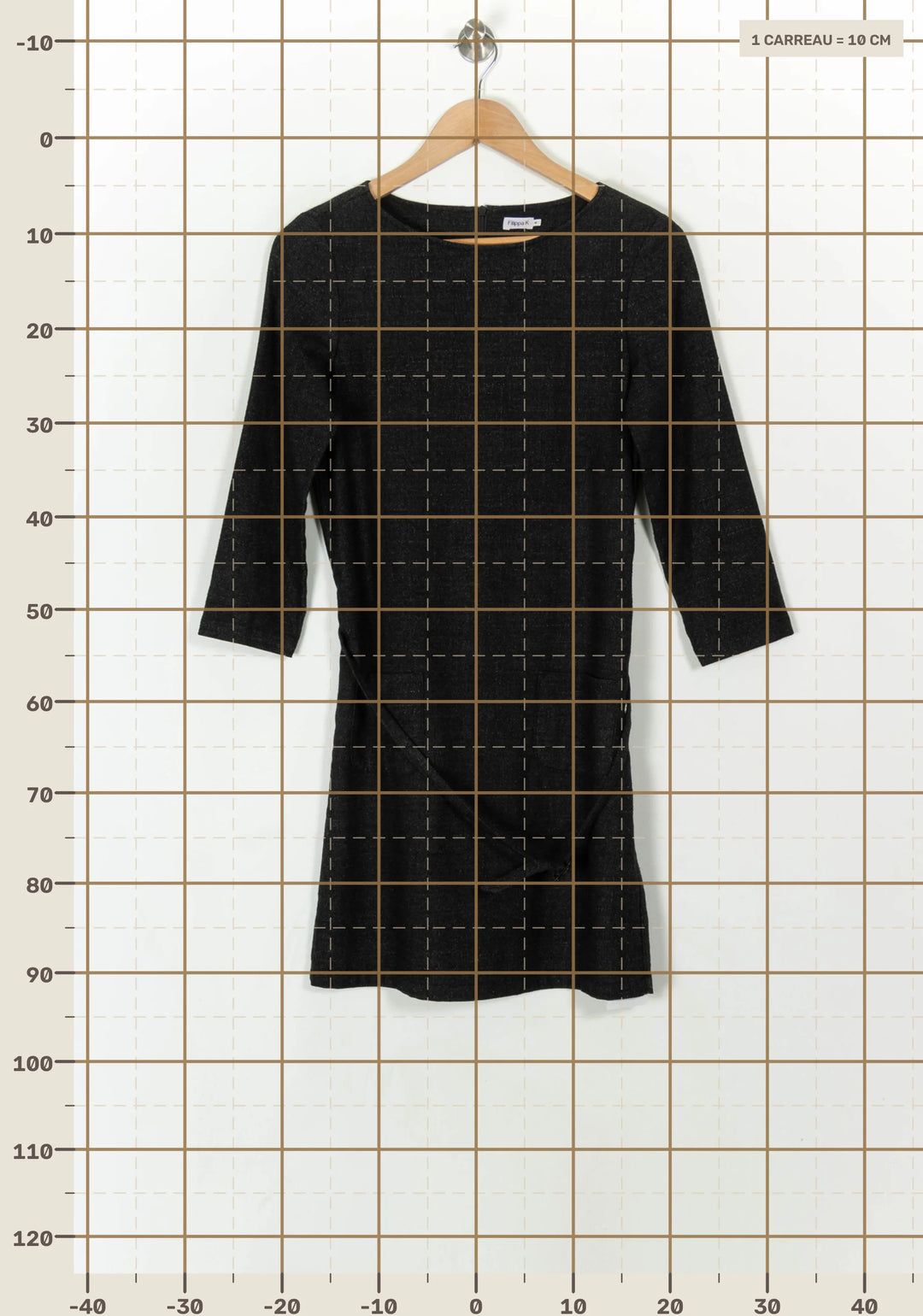 Robe grise foncée - Taille XS/34 de la marque Filippa K | PARAD43573 - Vendu par Paradigme - Image 4