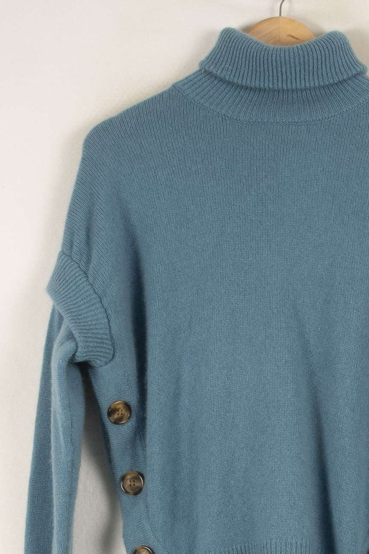 Pull bleu à col roulé - Taille S/36 de la marque Notshy Cashmere | PARAD43593 - Vendu par Paradigme - Image 2