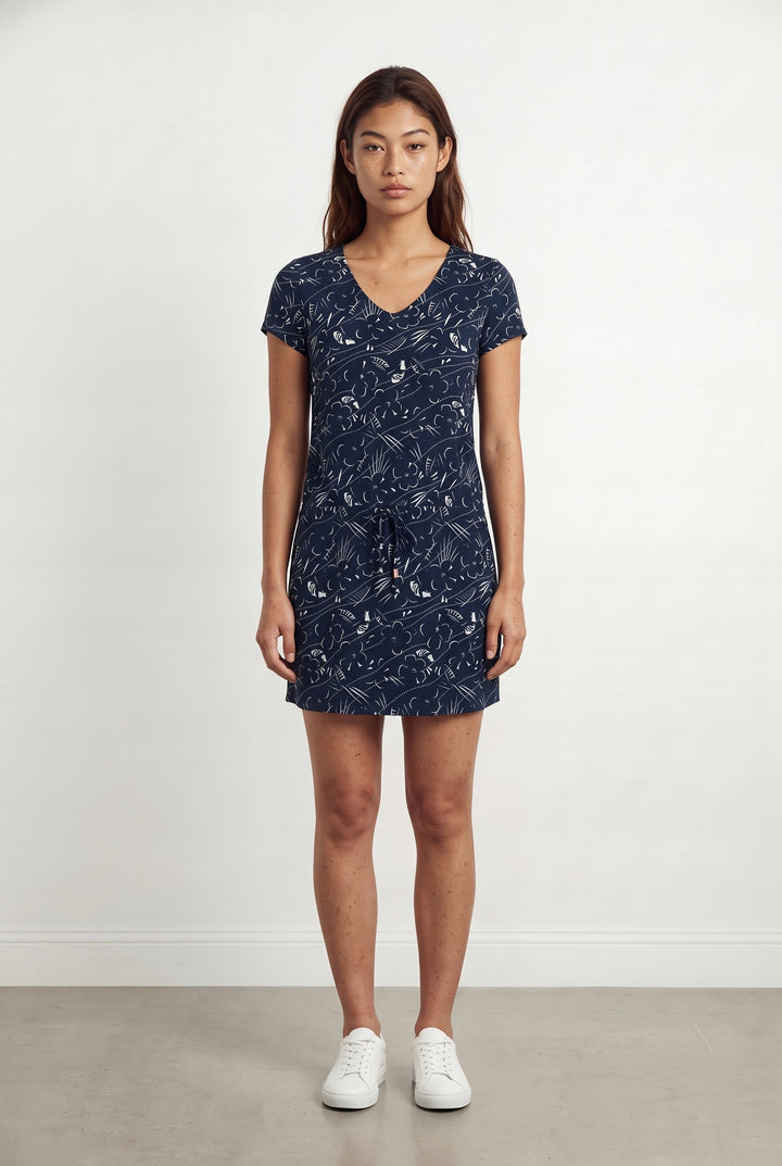 Robe bleue à motifs - Taille M/38 de la marque I.Code | PARAD43638 - Vendu par Paradigme - Image 1