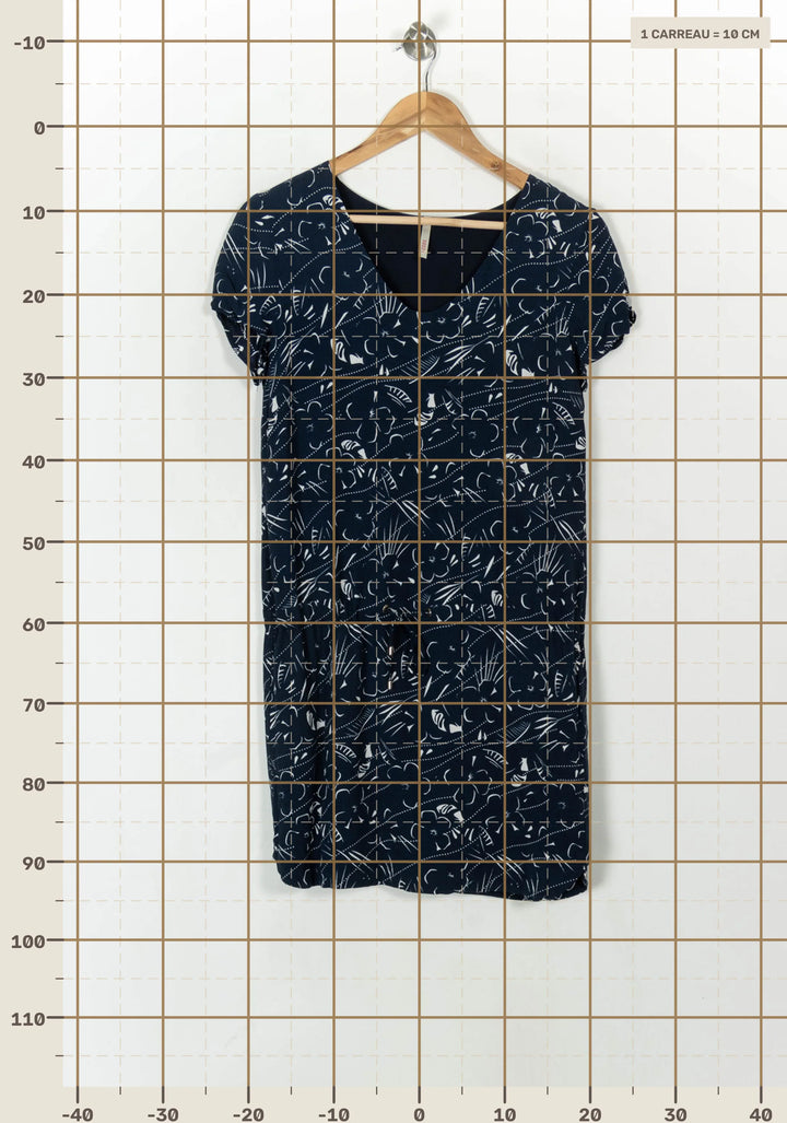 Robe bleue à motifs - Taille M/38 de la marque I.Code | PARAD43638 - Vendu par Paradigme - Image 4
