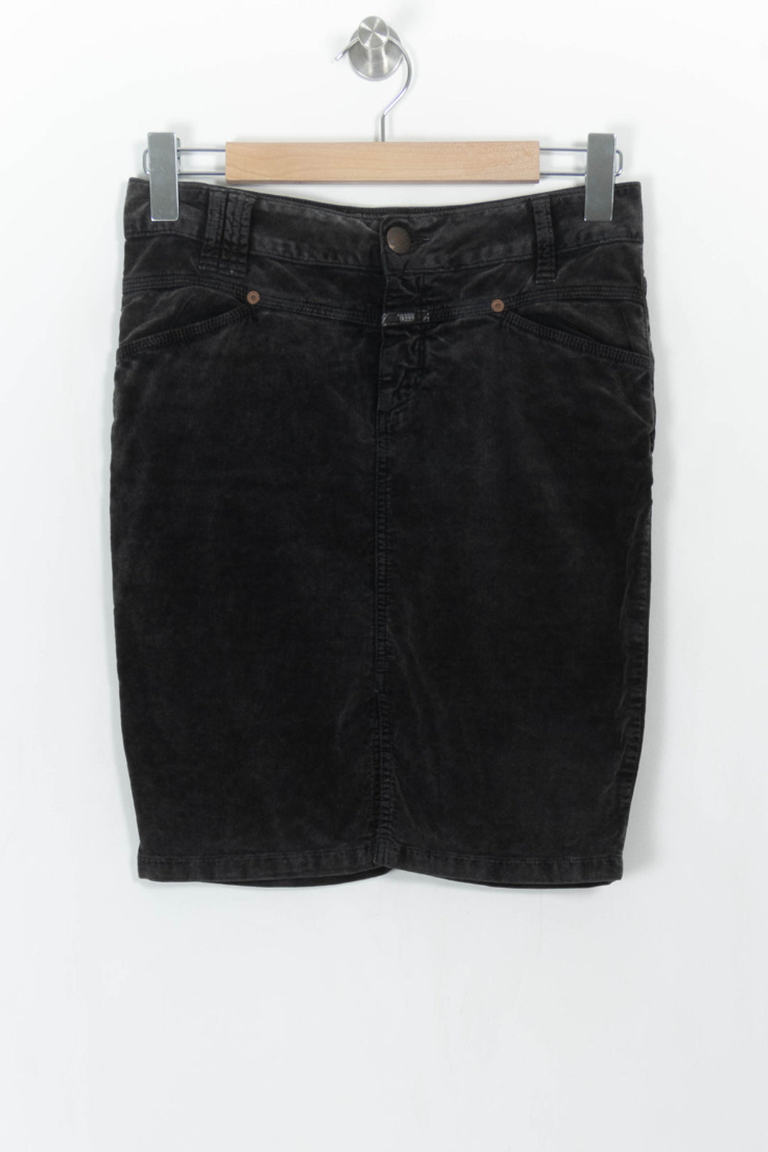 Jupe en velours noir - Taille S/36 de la marque Closed | PARAD43655 - Vendu par Paradigme - Image 2