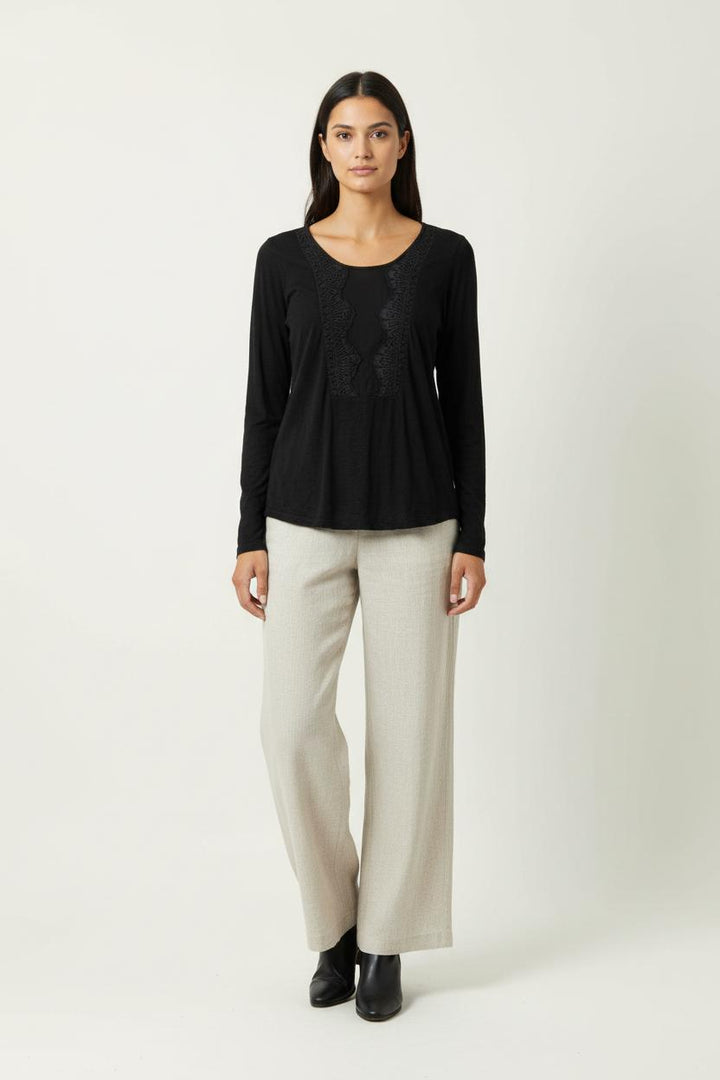 Top à manches longues noir - Taille S/36 de la marque Sandro | PARAD43672 - Vendu par Paradigme - Image 1
