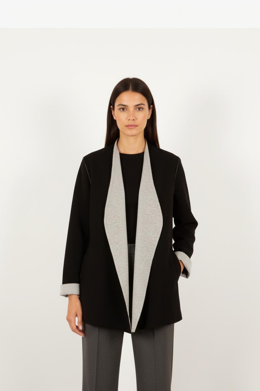 Veste noire et grise - Taille L/40