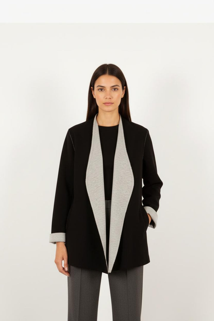 Veste noire et grise - Taille L/40