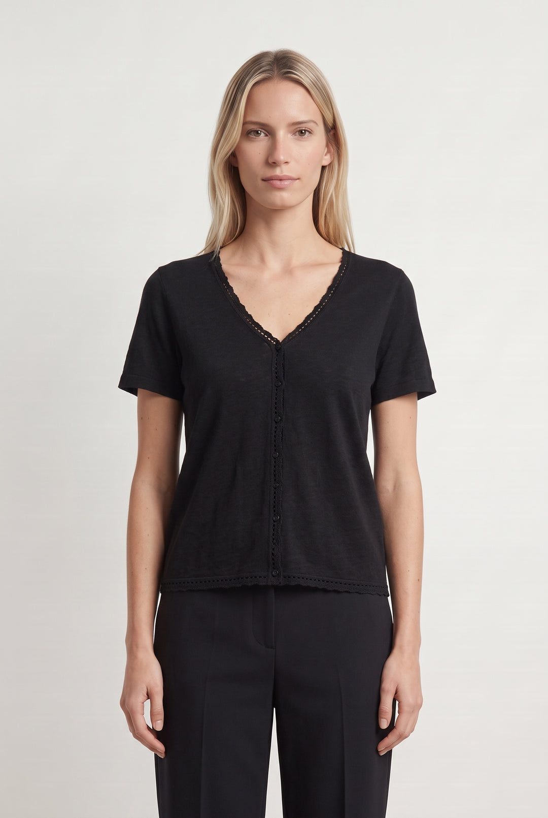 T-shirt noir - Taille M/38 de la marque ZAPA | PARAD43682 - Vendu par Paradigme - Image 1
