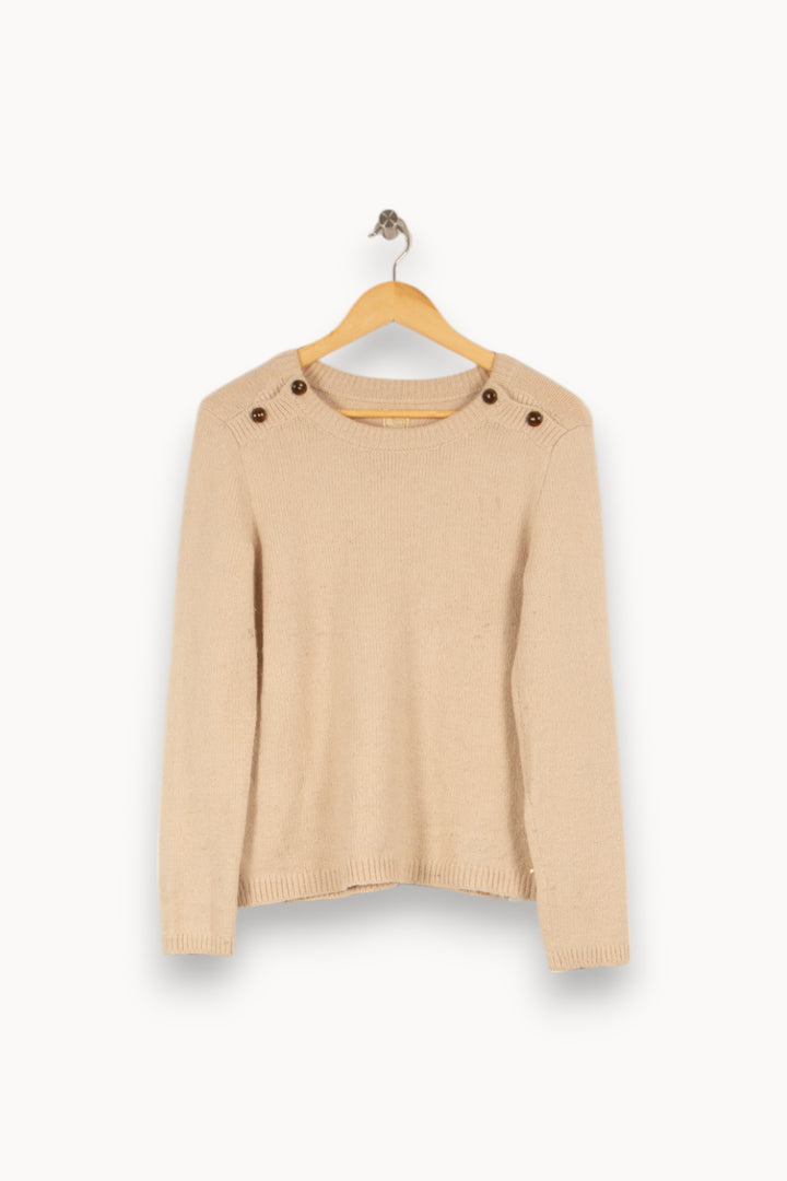 Pull beige - Taille L/40 de la marque Des petits hauts | PARAD43696 - Vendu par Paradigme - Image 1