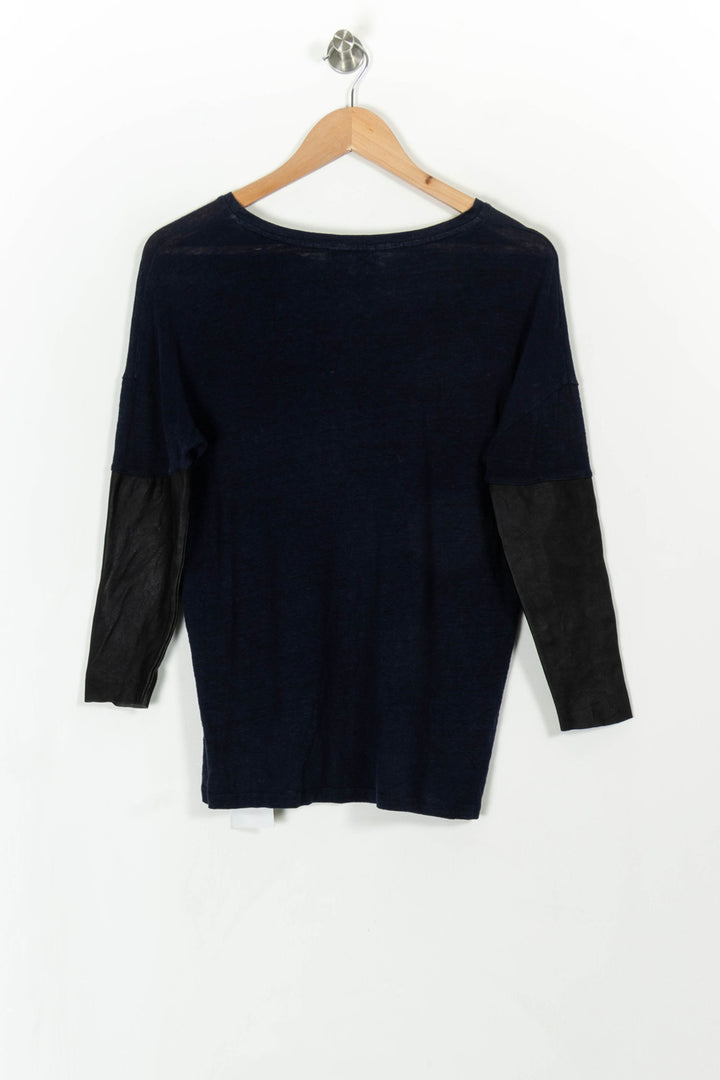 Top Bleu - Taille S/36 de la marque Sandro | PARAD43698 - Vendu par Paradigme - Image 4
