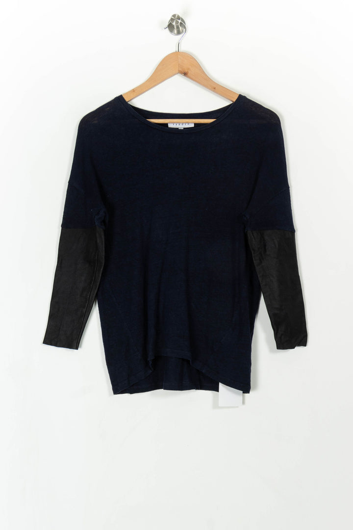 Top Bleu - Taille S/36 de la marque Sandro | PARAD43698 - Vendu par Paradigme - Image 2