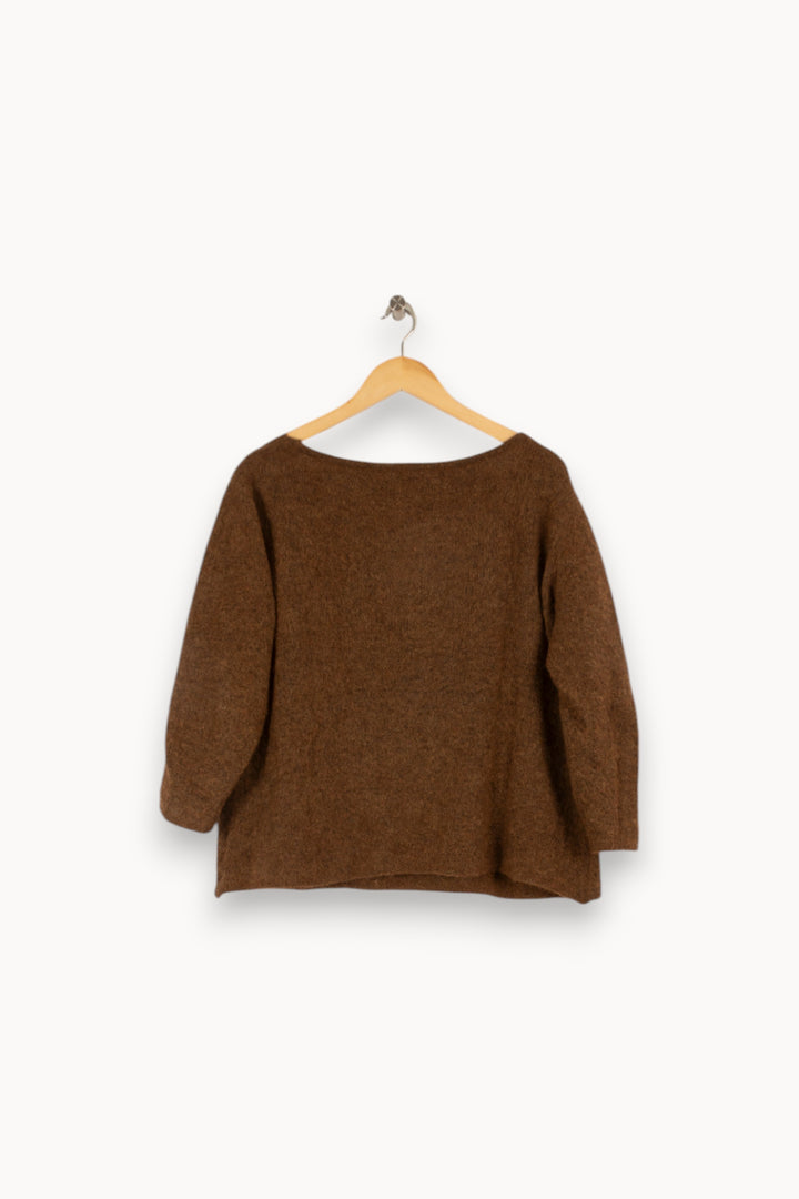 Pull Marron - Taille Unique de la marque American Vintage | PARAD43705 - Vendu par Paradigme - Image 3