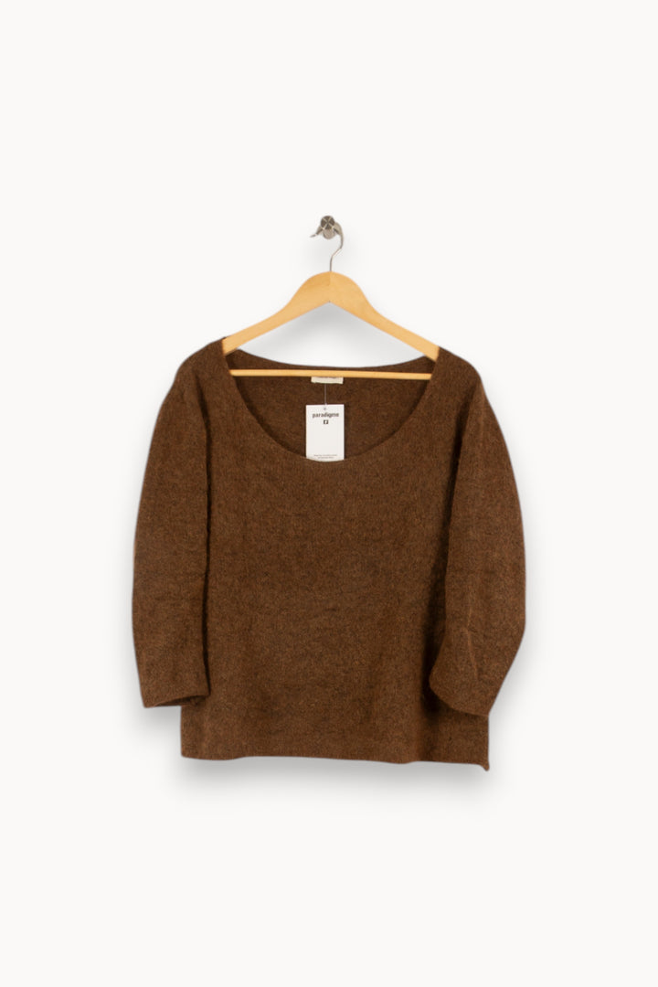 Pull Marron - Taille Unique de la marque American Vintage | PARAD43705 - Vendu par Paradigme - Image 1