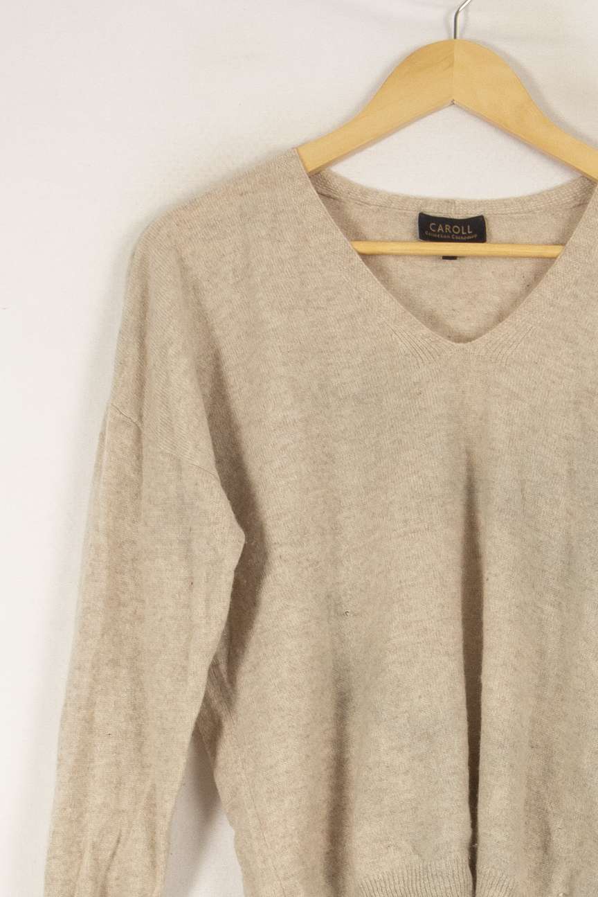 Pull beige - Taille M/38 de la marque Caroll | PARAD43715 - Vendu par Paradigme - Image 2