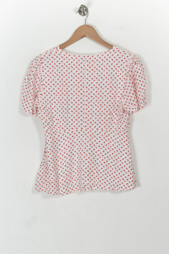 Blouse blanche à motifs - Taille L/40 de la marque Claudie Pierlot | PARAD43719 - Vendu par Paradigme - Image 4