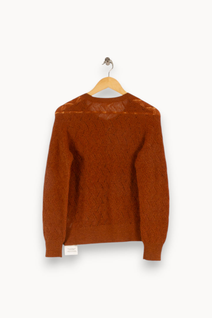 Cardigan marron - Taille S/36 de la marque Caroll | PARAD43770 - Vendu par Paradigme - Image 3