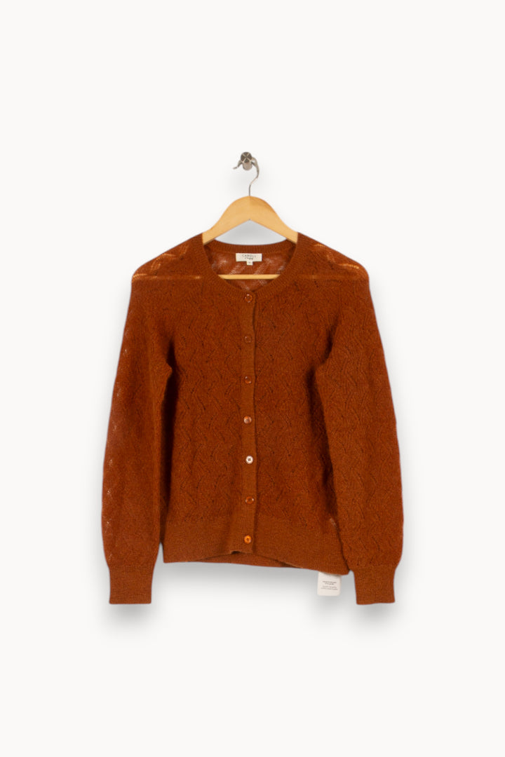 Cardigan marron - Taille S/36 de la marque Caroll | PARAD43770 - Vendu par Paradigme - Image 1