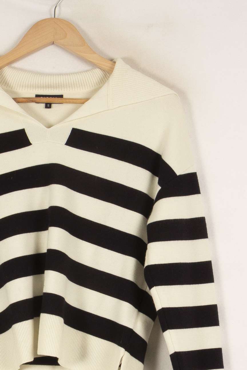 Pull noir et blanc - Taille S/36 de la marque Caroll | PARAD43771 - Vendu par Paradigme - Image 2