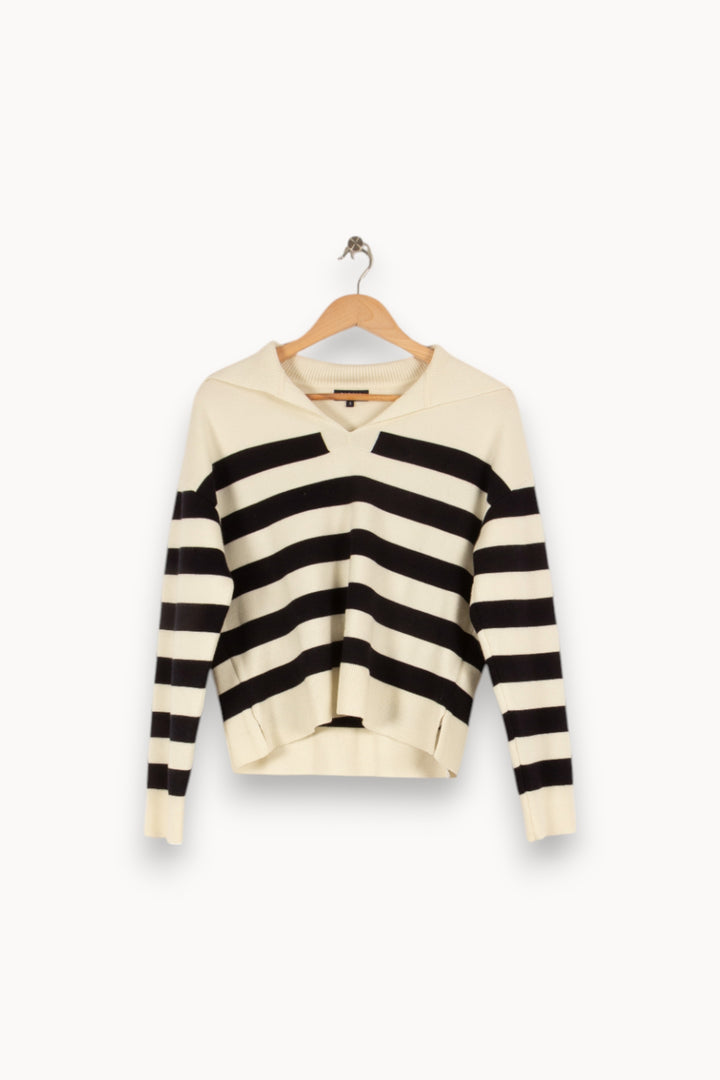 Pull noir et blanc - Taille S/36 de la marque Caroll | PARAD43771 - Vendu par Paradigme - Image 1