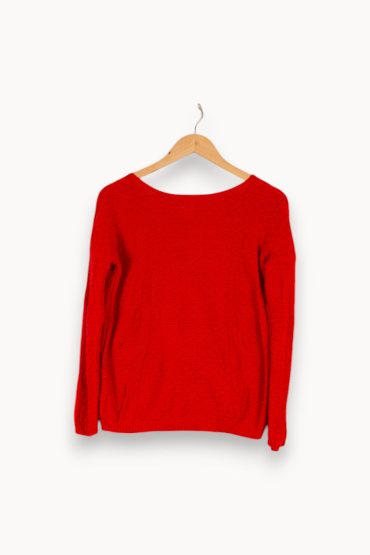 Pull en maille rouge - Taille S/36 de la marque Des petits hauts | PARAD43800 - Vendu par Paradigme - Image 3