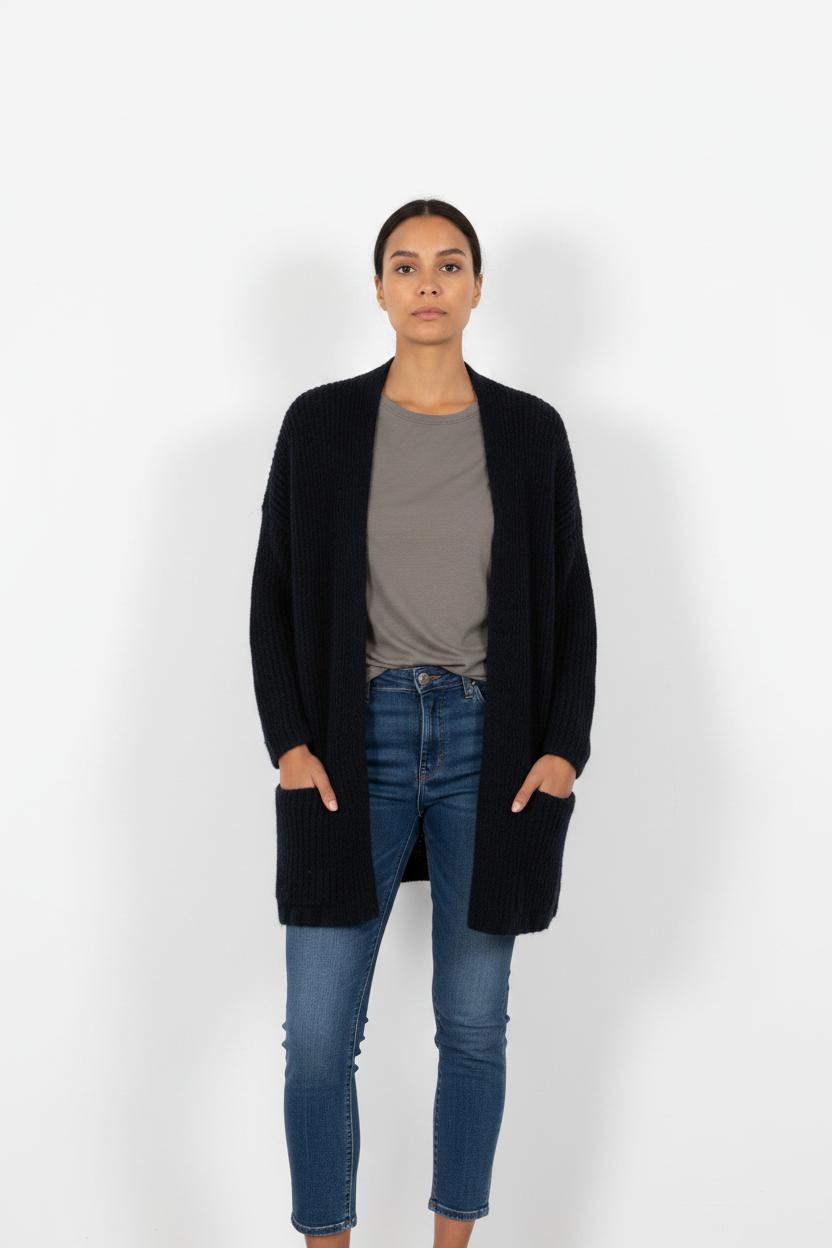 Gilet en maille bleu foncé - Taille S/36