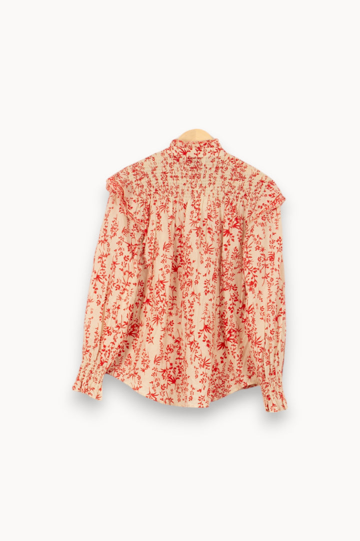 Blouse Écrue et Rouge - Taille L/40 de la marque Bérénice | PARAD43860 - Vendu par Paradigme - Image 4