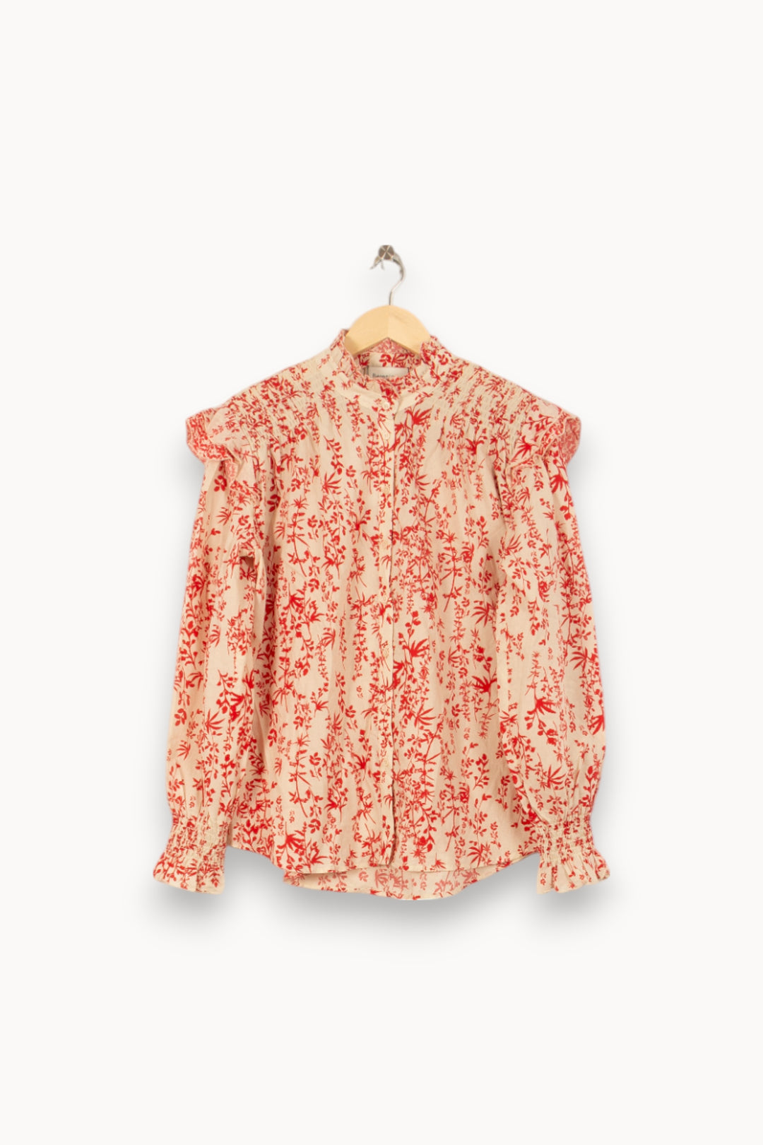 Blouse Écrue et Rouge - Taille L/40 de la marque Bérénice | PARAD43860 - Vendu par Paradigme - Image 2
