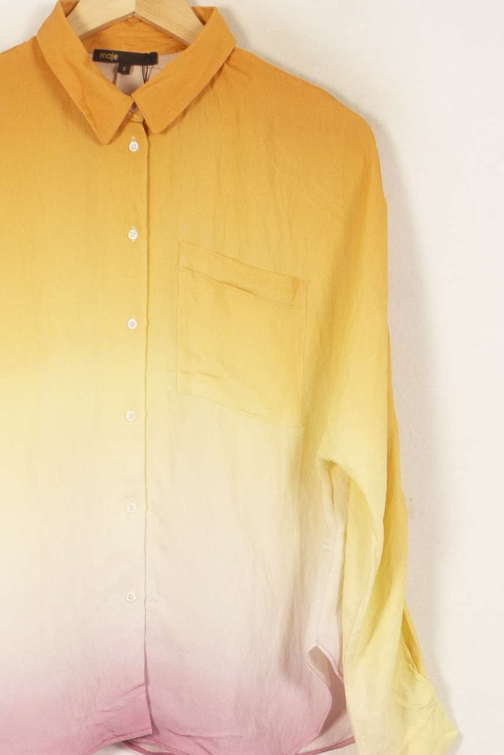 Chemise Orange Jaune et Rose - Taille M/38 de la marque Maje | PARAD43871 - Vendu par Paradigme - Image 3