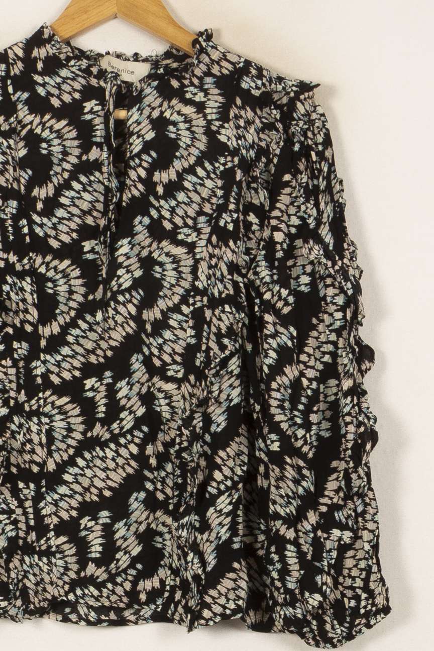 Blouse Noire et Blanche - Taille S/36 de la marque Bérénice | PARAD43879 - Vendu par Paradigme - Image 3