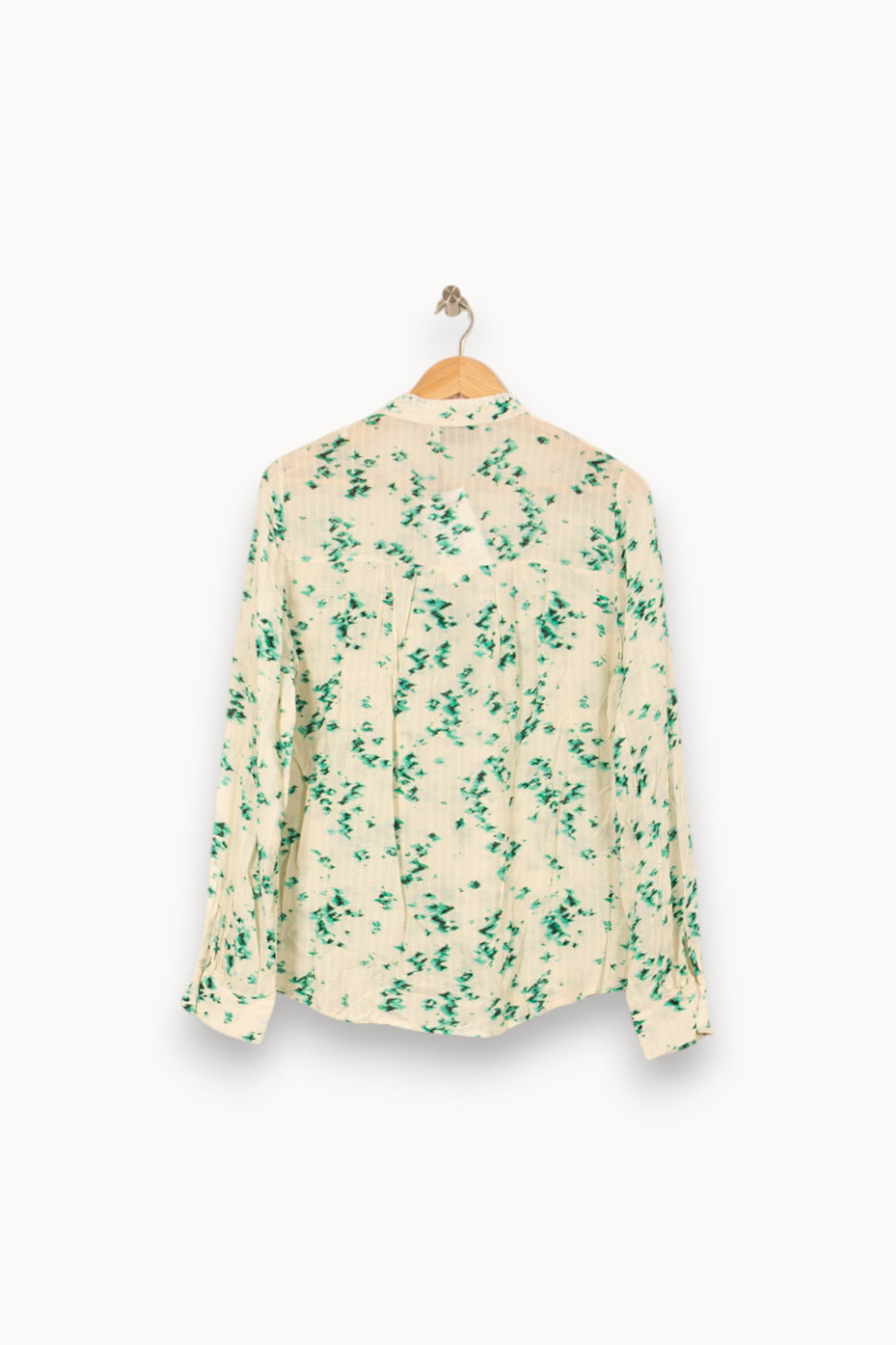Chemise Blanche et Verte - Taille L/40 de la marque Bérénice | PARAD43880 - Vendu par Paradigme - Image 4