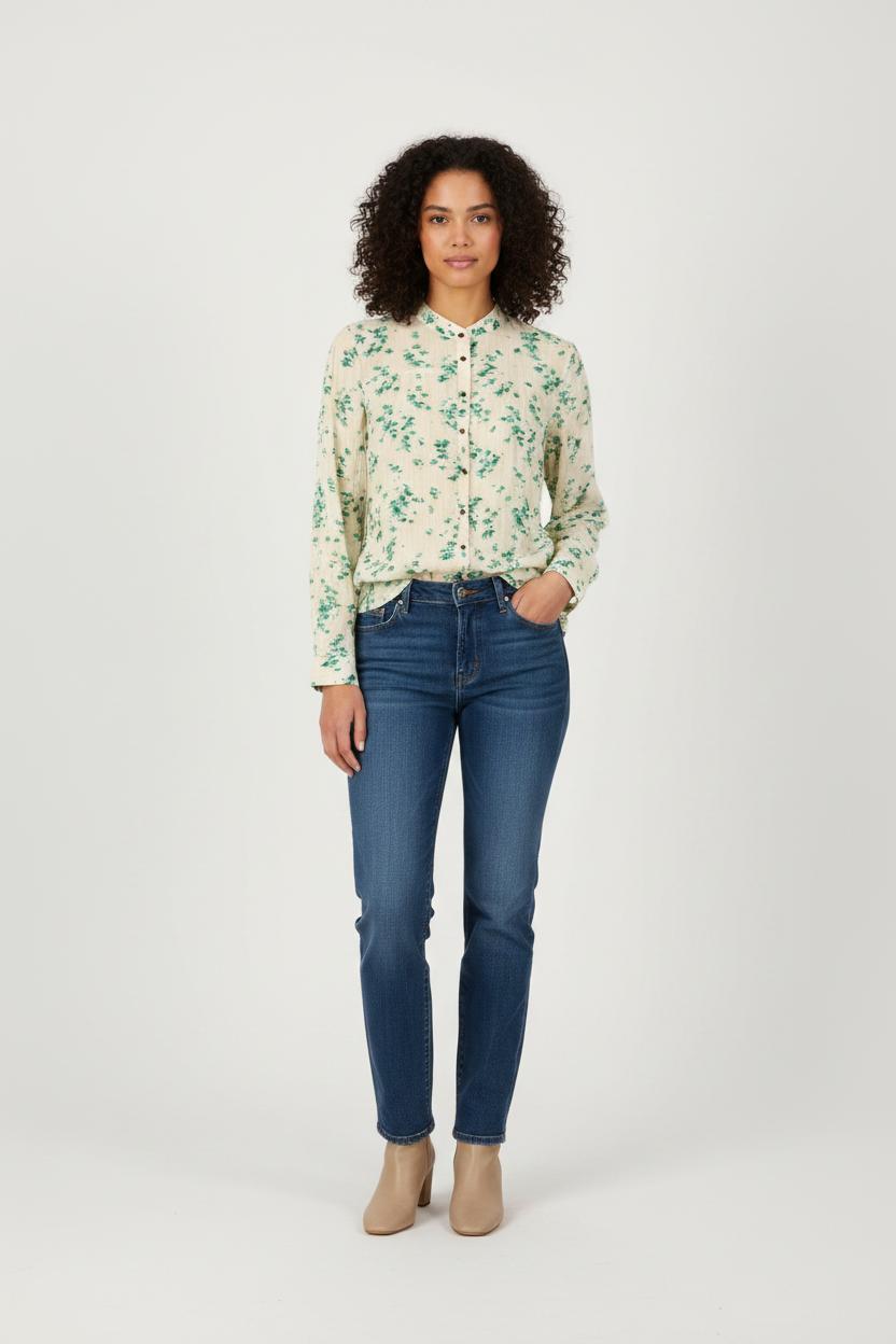 Chemise Blanche et Verte - Taille L/40