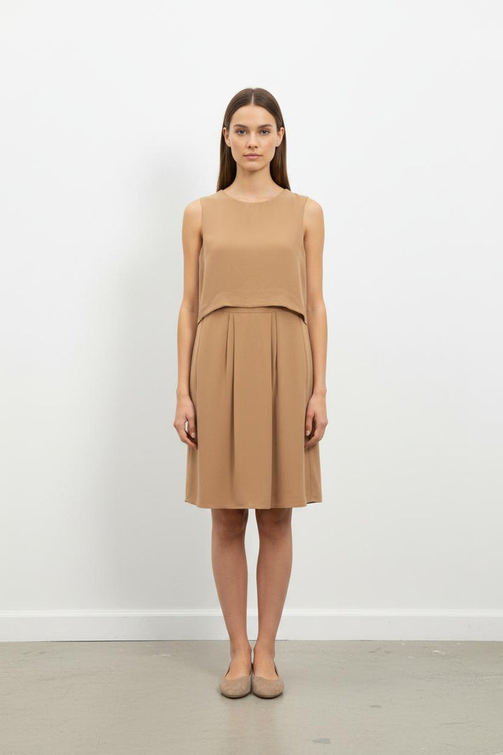 Robe Sans Manches Beige - Taille M/38