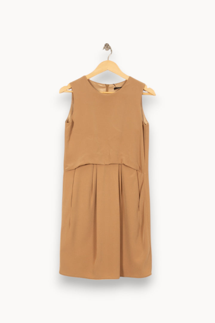Robe Sans Manches Beige - Taille M/38 de la marque Tara Jarmon | PARAD43892 - Vendu par Paradigme - Image 2