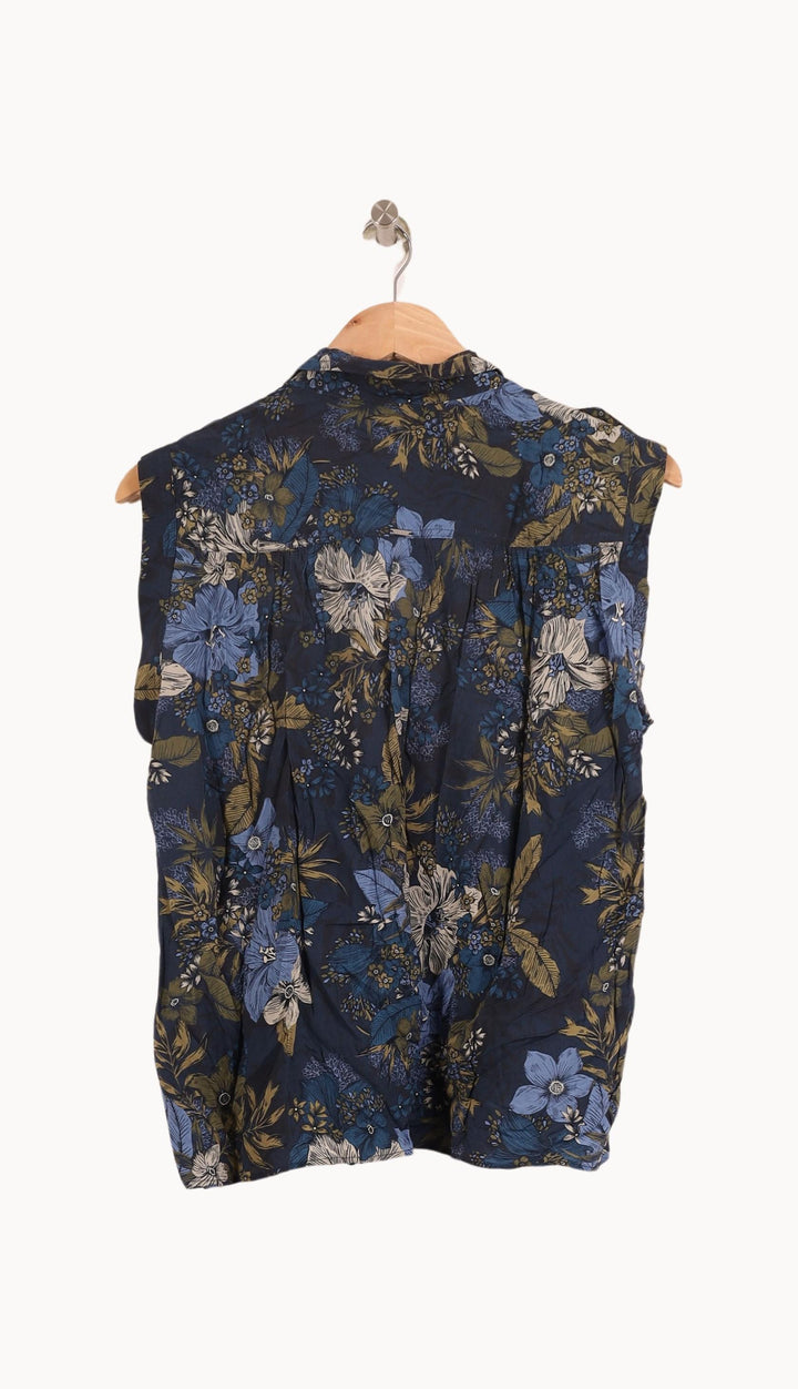 Blouse Sans Manches Bleu et Kaki - Taille L/40 de la marque IKKS | PARAD43897 - Vendu par Paradigme - Image 4