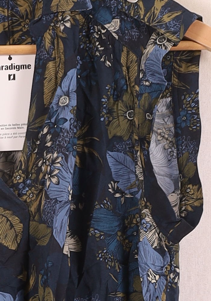 Blouse Sans Manches Bleu et Kaki - Taille L/40 de la marque IKKS | PARAD43897 - Vendu par Paradigme - Image 3