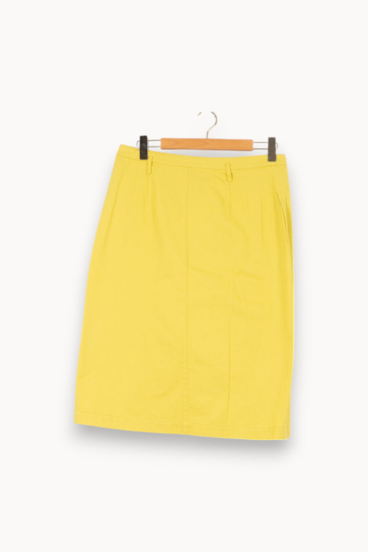 Jupe Crayon Jaune - Taille L/40 de la marque Galeries Lafayette | PARAD43932 - Vendu par Paradigme - Image 4
