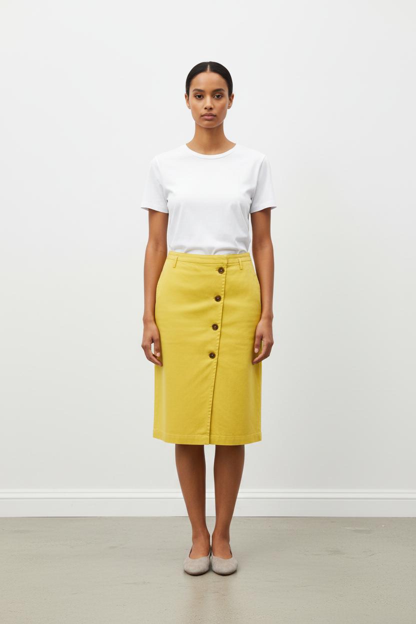 Jupe Crayon Jaune - Taille L/40