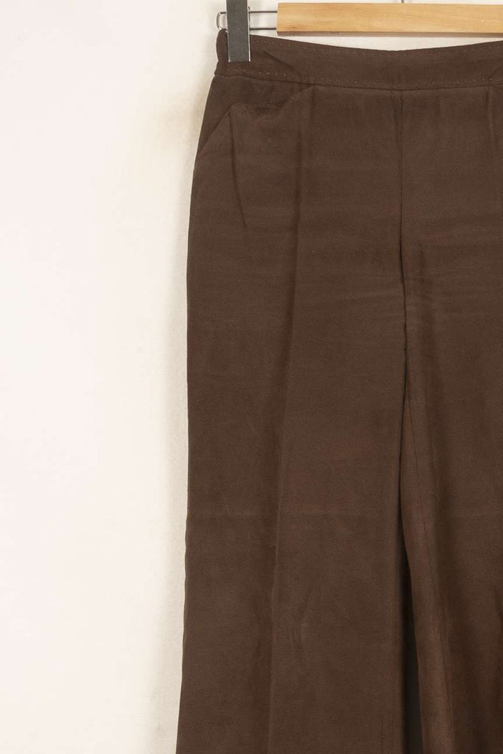 Pantalon Évasé Marron - Taille S/36 de la marque Maison 123 | PARAD43937 - Vendu par Paradigme - Image 3