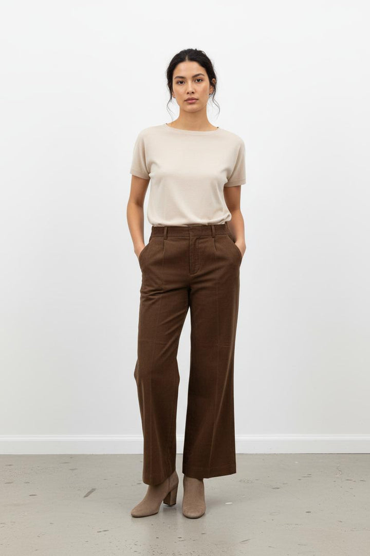 Pantalon Évasé Marron - Taille S/36