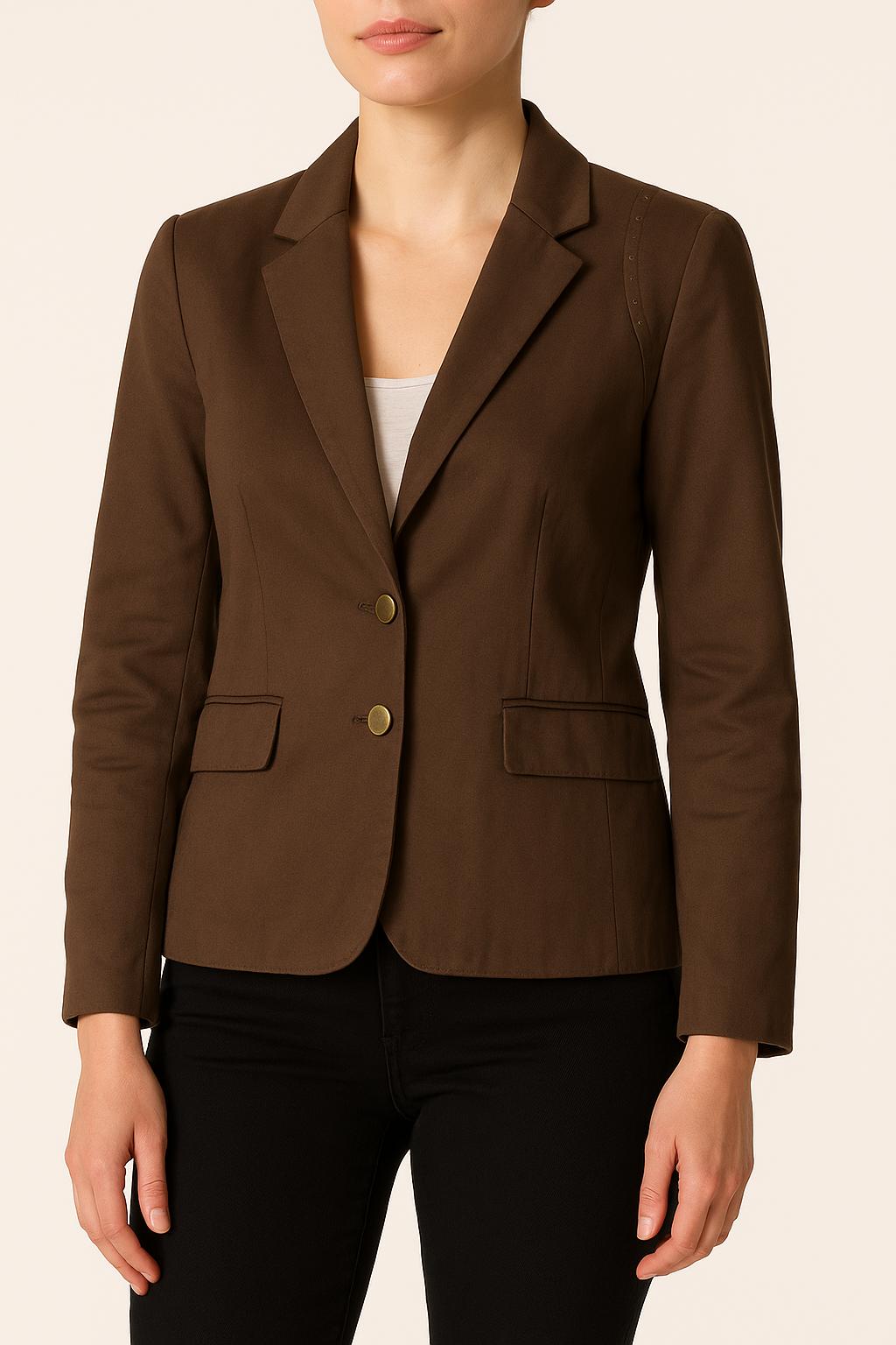 Blazer Marron - Taille S/36 de la marque Maison 123 | PARAD43938 - Vendu par Paradigme - Image 1