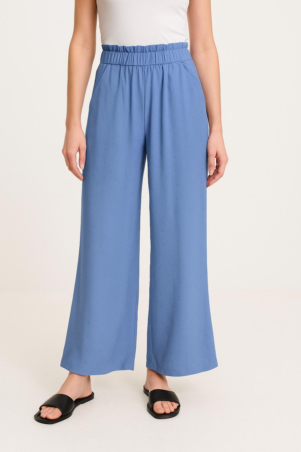 Pantalon Large Bleu - Taille XS/34 de la marque Claudie Pierlot | PARAD43966 - Vendu par Paradigme - Image 1